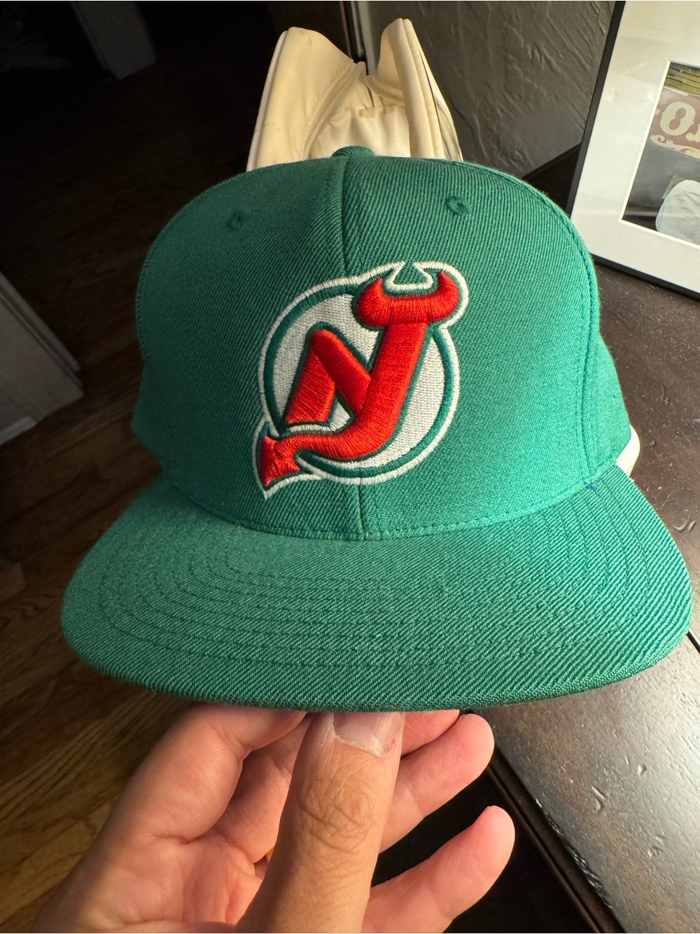 New Jersey Devils Green Mitchell and Ness Snapback Hat